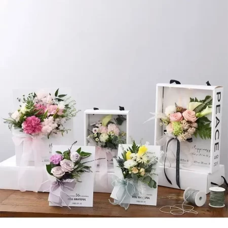 Flower Bouquet Boxes with handle