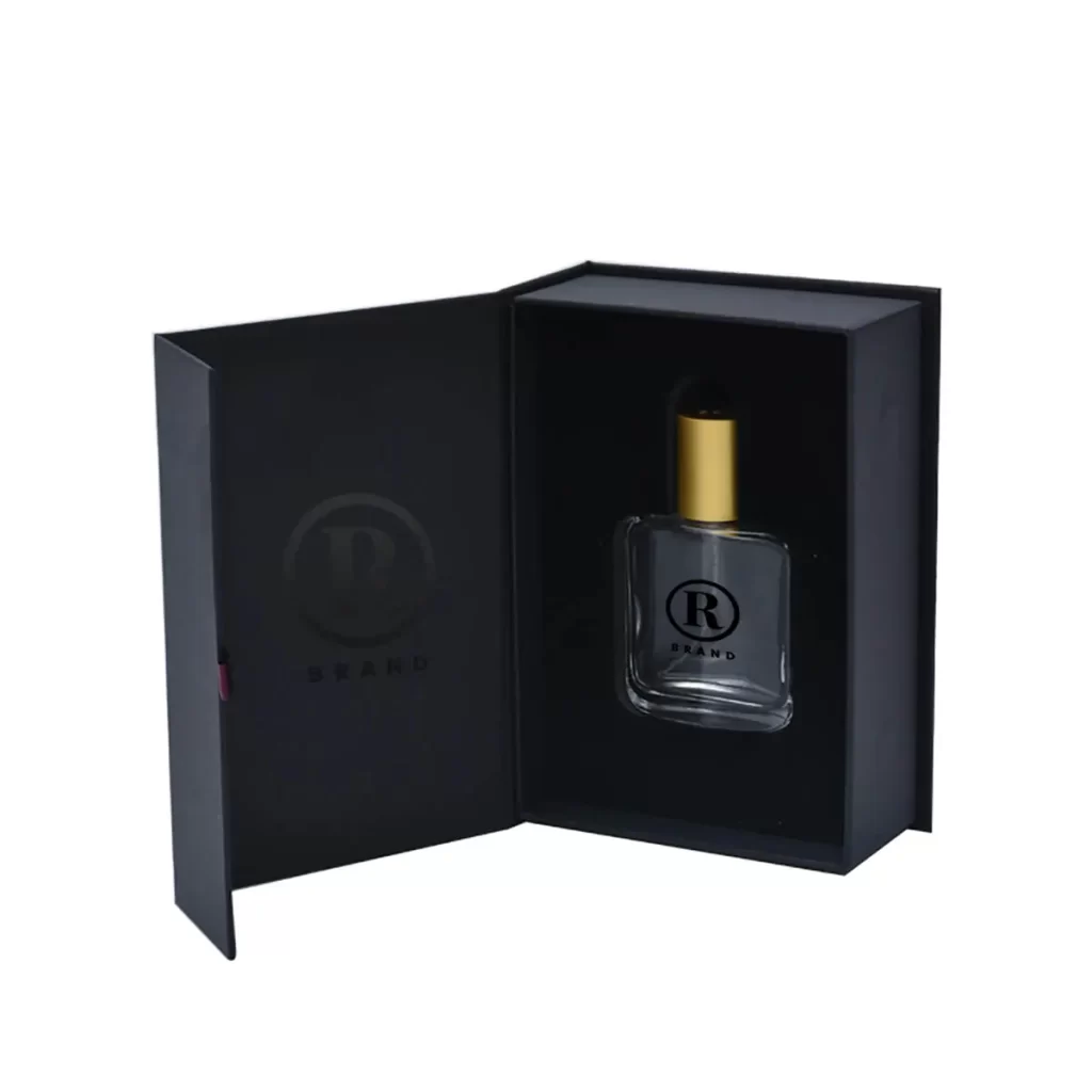 Luxury Matte Black Custom Perfume Packaging Box